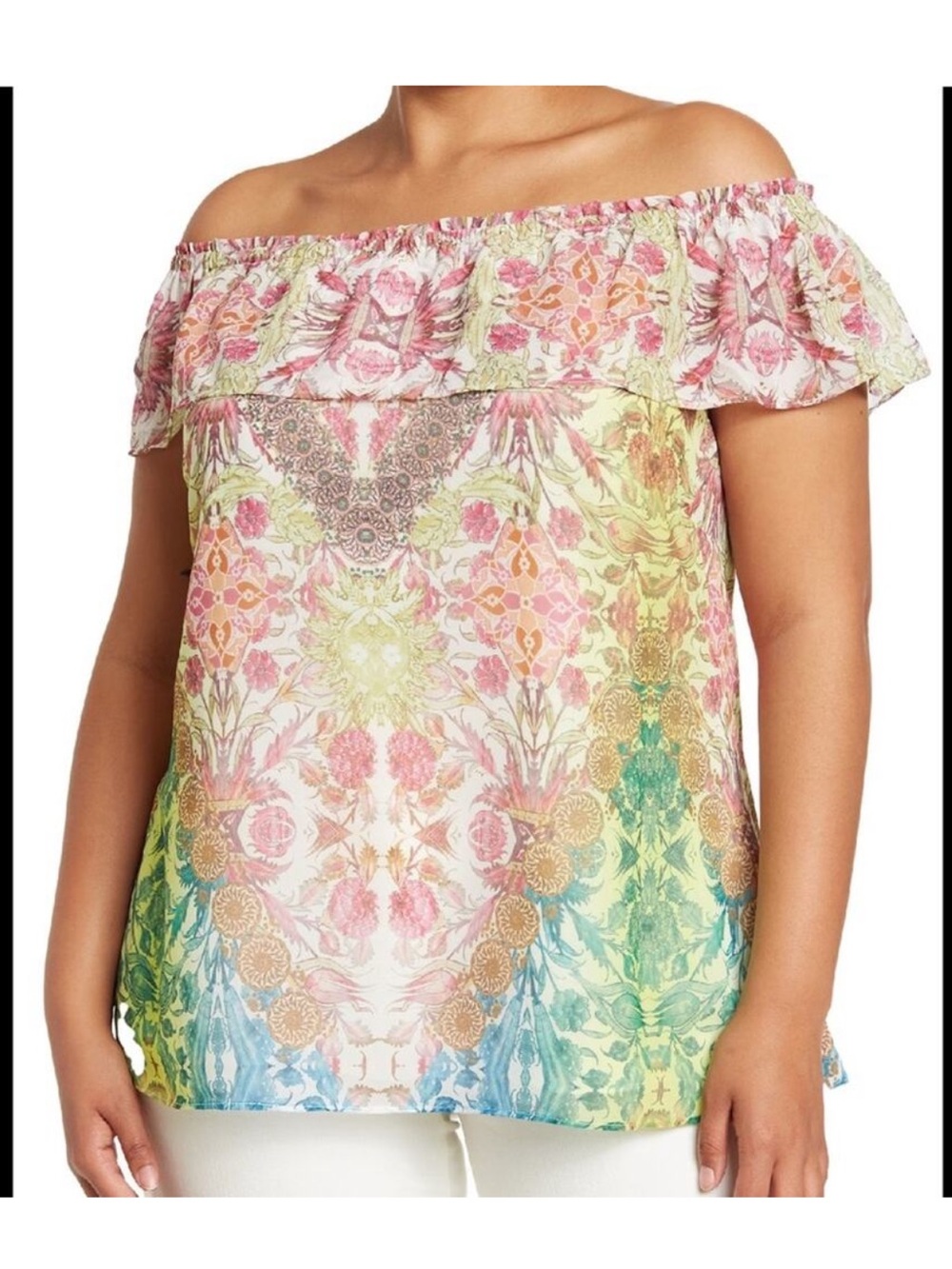 City Chic Anise Off-the-Shoulder Ruffled Blouse Top Size 20 NEW